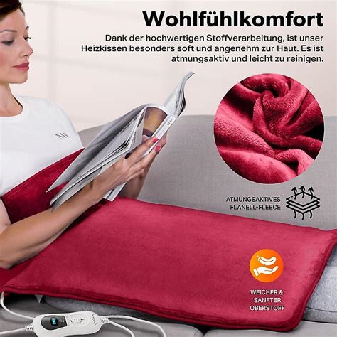 Huncv Sinnlein Coussin Chauffant Electrique Bordeaux Pour Le Dos Nuque