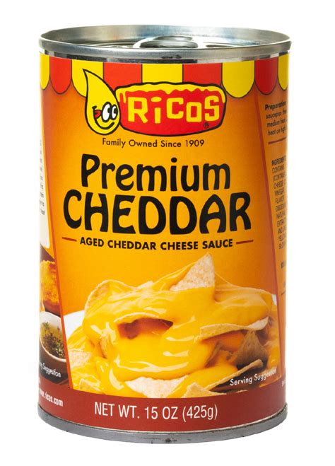 Ricos® Premium Cheddar Aged Cheese Sauce 15 Oz Can Shelf Stable