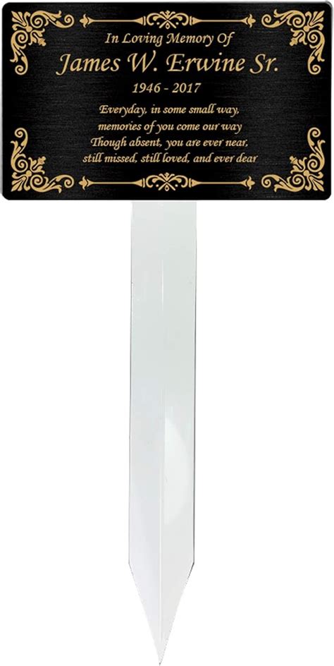 New World Accents Personalized Memorial Plaque Stake