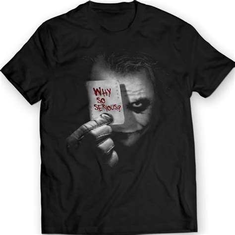 The Joker Why So Serious T Shirt Movie Comics Batman Etsy