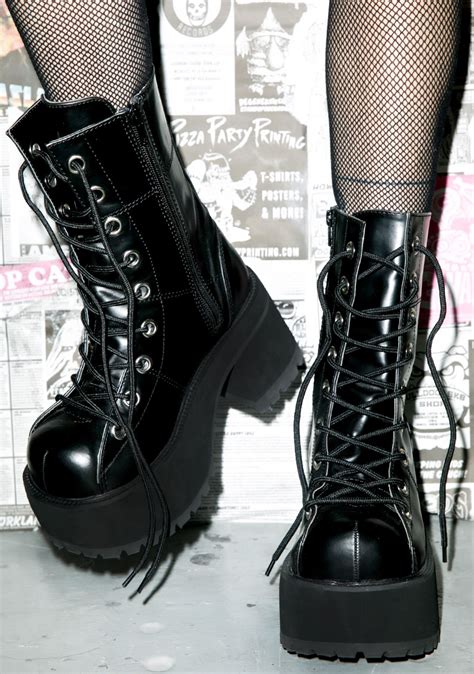 Goth Boots I Want It Black Goth Shoes Goth Boots Gothic Shoes