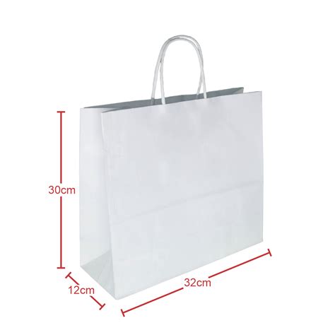 Sacola Papel Kraft Branco Lisa X X Compre Sacola Sacolas Lisas