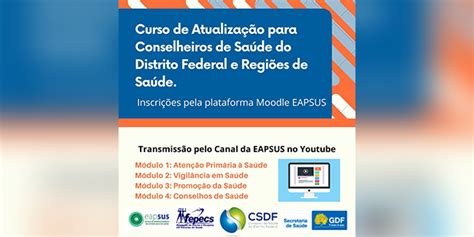 Curso De Atualiza O Para Conselheiros De Sa De No Distrito Federal