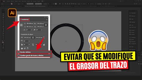 Evitar que se MODIFIQUE el GROSOR del TRAZO en Illustrator Solución