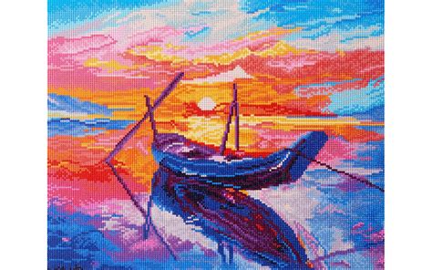 Diamond Art Kit 16x20 Advanced Sunset Boat Michaels