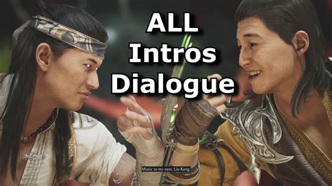 Mk1 Liu Kang Vs Shang Tsung All Intros Dialogue Youtube