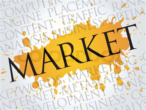 Market Word Cloud Stock Vector Colourbox