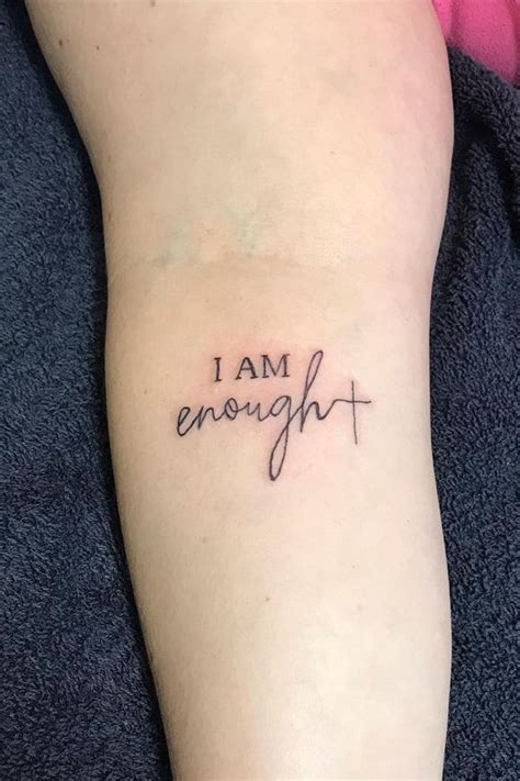 I Am Enough Tattoo Symbolism Meanings More In Enough Tattoo