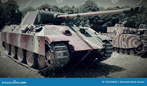 The German Ww2 Panzer V Panther Tank Stock Photo Image Of Military