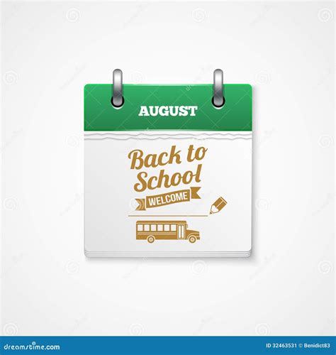 School Calendar With A Cartoon Hand Drawing Character, Timetable In ...