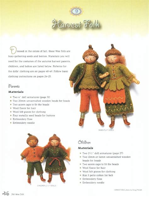 Felt Wee Folk Enchanting Projects Felt Dolls Felt Doll Patterns