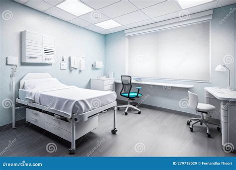 The Hospital Room is Clean and Tidy, Medical Room Stock Illustration ...