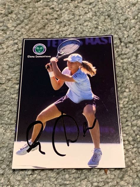 Elena Dementieva Autographed Signed Wimbledon Tennis Postcard Ebay