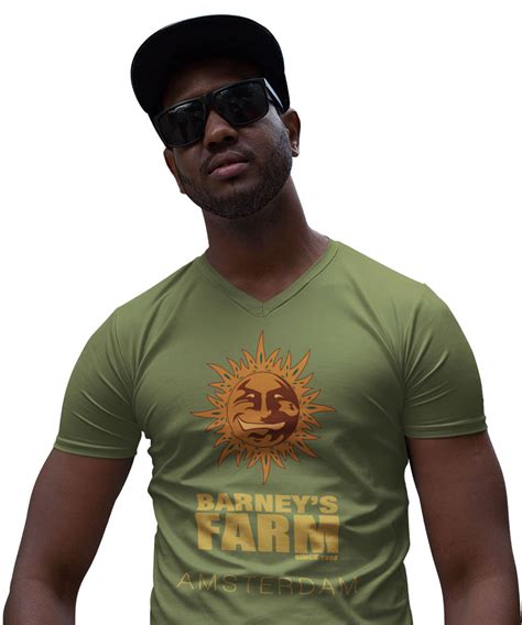 Green Logo V-neck T-Shirt | Official Barneys Farm Website