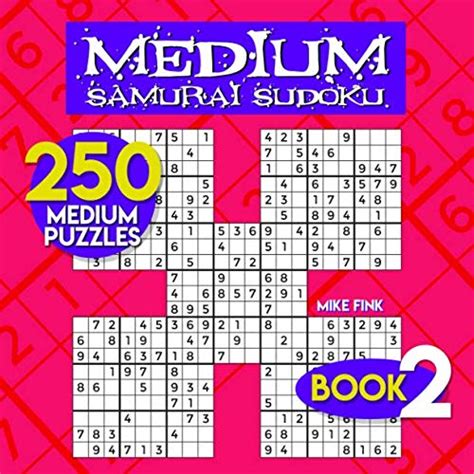 Medium Samurai Sudoku 250 Sudoku Samurai Fink Mike 9781729487150