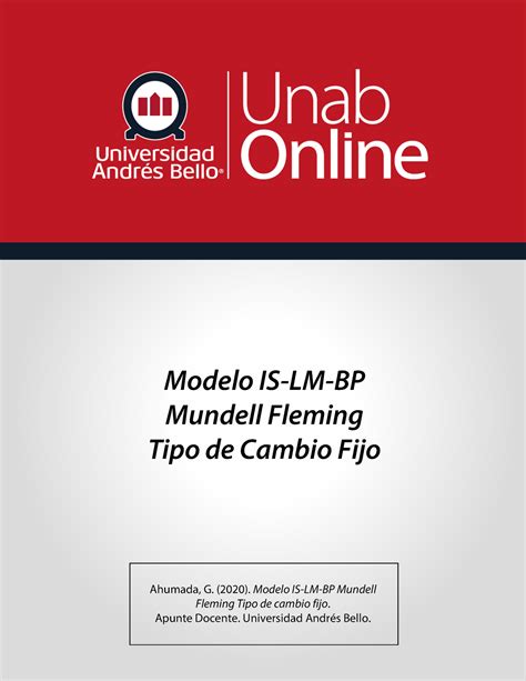 Icmc501 S6 Apunteislmbpfijo Ahumada G 2020 Modelo IS LM BP