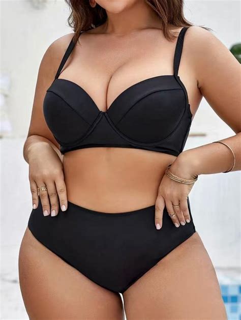 Sexy Bikini Set Grote Maten Voorgevormde Cup Beugel Bikini Delige