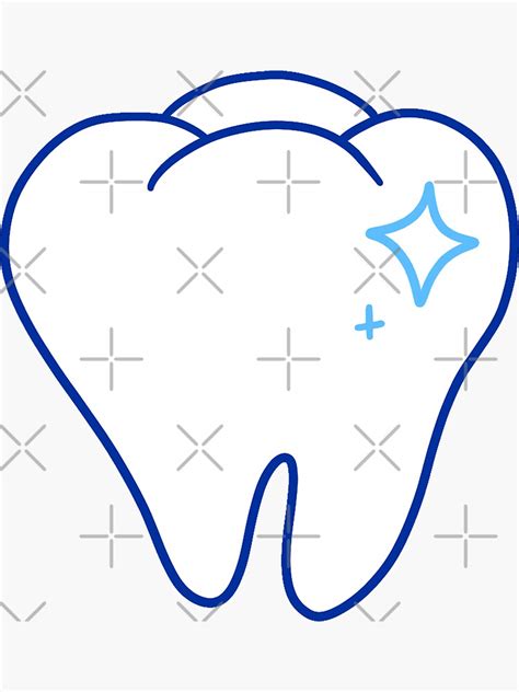 Sparkle Tooth Sticker By Saradaboru Redbubble