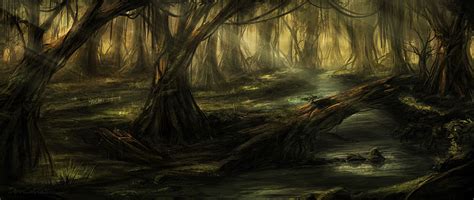 Dark Swamp Painting