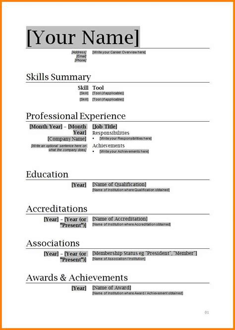 Simple Resume Format How To Write A Simple Resume Format Letters