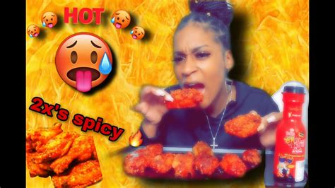 Samyang 2x Spicy Chicken Wings Challenge 🥵🌶🍗 By Steph And Tasha Youtube