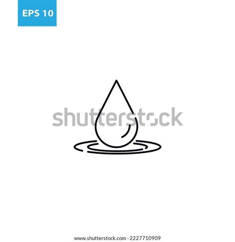 Water Drop Outline Icon Vector Illustration Stock Vector Royalty Free