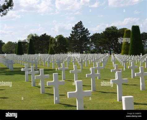 Cemetery and Omaha Beach Stock Photo - Alamy