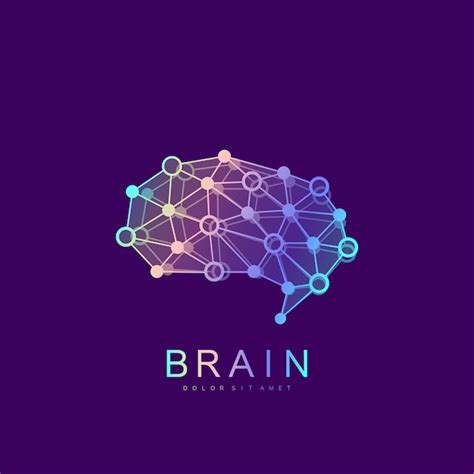 Premium Vector Brain Logo Silhouette Design Template With Connected