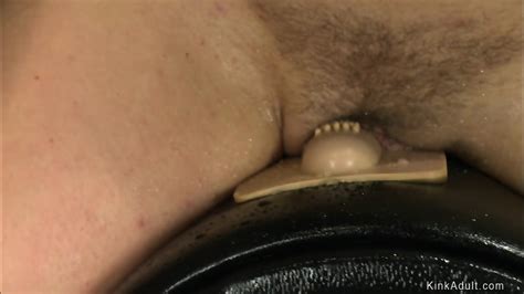 Blonde Athlete Squirts On Machine