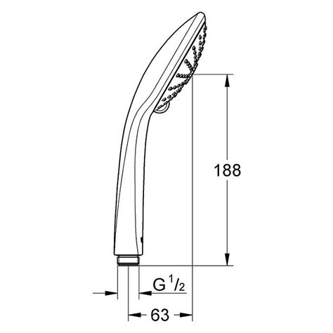 GROHE Handbrause Vitalio Joy Anzahl Funktionen 3 Ø 11 cm Chrom