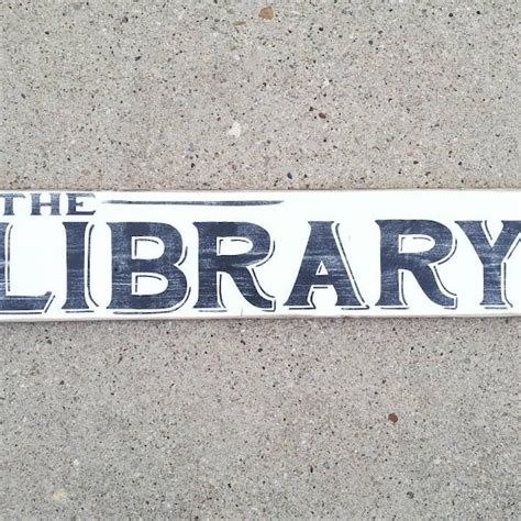 Library Sign - Etsy