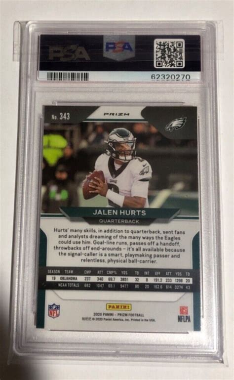 Panini Prizm Jalen Hurts Lazer Prizm Psa Ebay