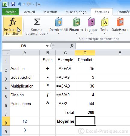 Cours Excel Formules De Calculs Et Fonctions