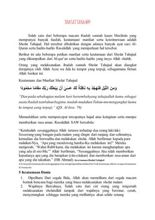 Shalat Tahajud PDF