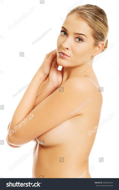 Portrait Nude Woman Covering Her Breast Stock Photo Shutterstock