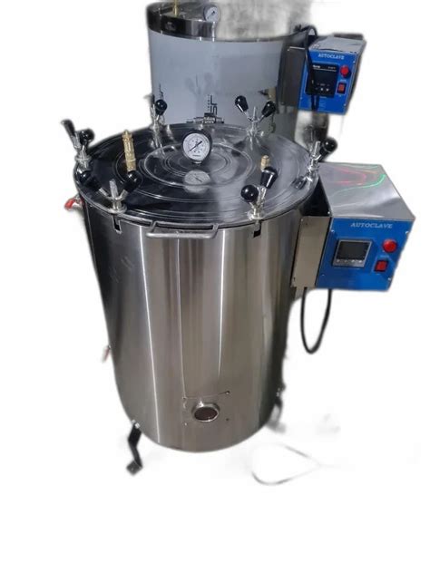 Vertical Stainless Steel Hospital Autoclave Sterilizer Single Wall At