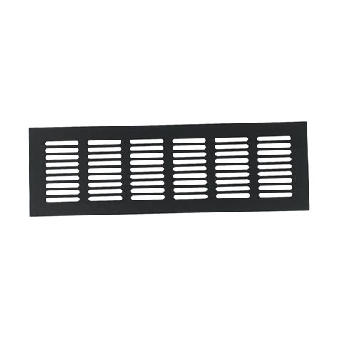 Black Alloy Rectangular Air Vent Grille Ventilation Cover For Cabinets Wardrobes 80 200mm