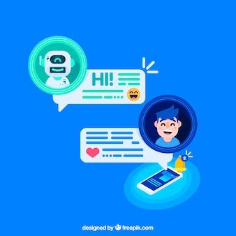 Free Vector | Chatbot concept background with mobile device