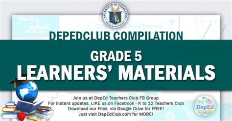 Grade 5 Learners Materials Co Depedclub The Deped Teachers Club