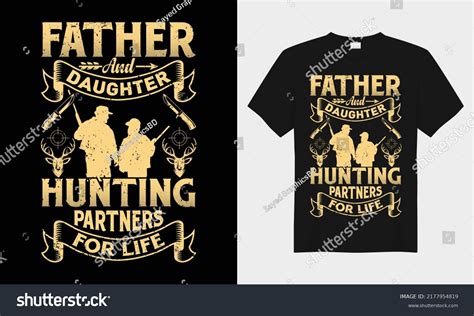 Father Daughter Hunting Partners Life Vector Stock Vector Royalty Free