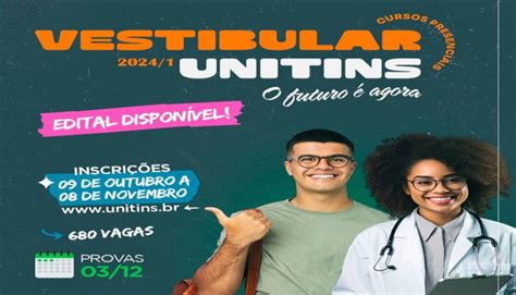 Unitins Lança Edital Do Vestibular 20241 Com 680 Vagas Em 17 Cursos De