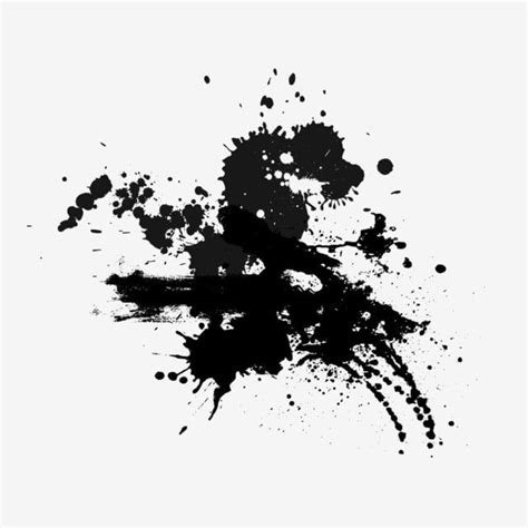 Vectorblacksplash Inkink Inkink Marksplashinkjetblack Splash