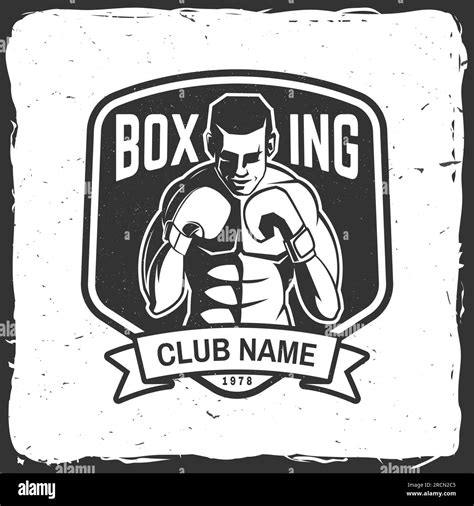 Boxing Club Badge Logo Design Vector Illustration For Boxing Sport