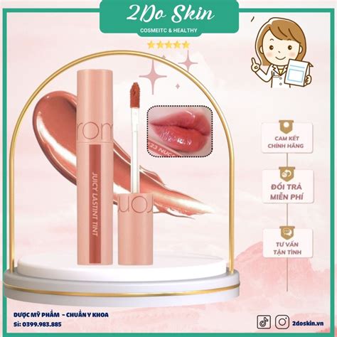 Son tint Romand Juicy Lasting Tint màu 23 Nucadamia Màu Đỏ Nâu Nude