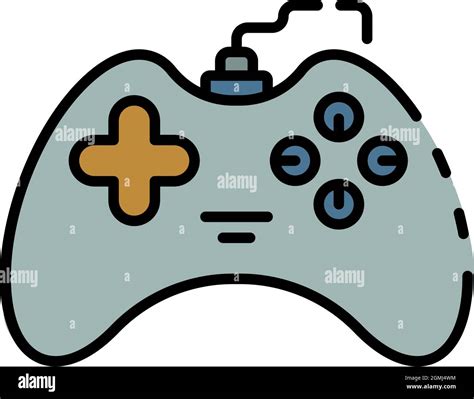 Joystick Gadget Icon Outline Joystick Gadget Vector Icon Color Flat