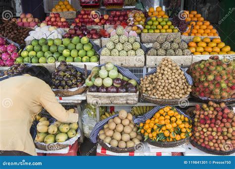 Cambodia Phnom Penh Market Fruits Editorial Photo Image Of