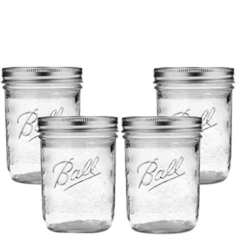 Ball Mason Jar 16 Oz Clear Glass Wide Mouth Set Of 4 Pricepulse