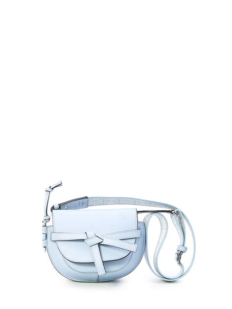 LOEWE Crossbody Bags Women Mini Gate Dual Bag Light Blue LOEWE