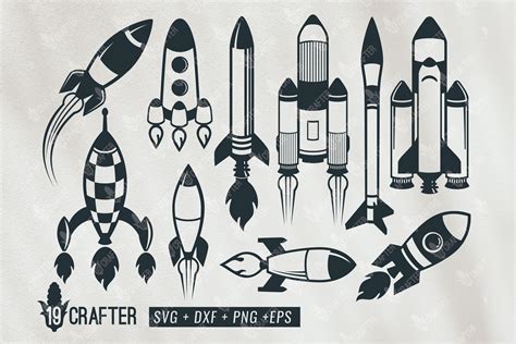 Rocket Space Craft Svg Bundle By Greatype Thehungryjpeg