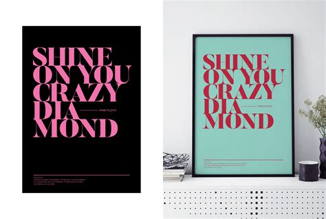 Song Lyric Customisable Poster Series Design — Upper And Lower